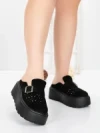 Papuci Dama cu Platforma 5WL113 BLACK | MEI