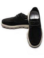 Pantofi Casual Barbati din piele naturala 8099 BLACK | ADVANCER