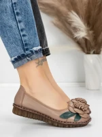 Balerini Dama din piele naturala 1817-6 APRICOT | ADVANCER