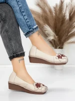 Balerini Dama din piele naturala F166 CREAM | ADVANCER