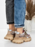 Pantofi Sport Dama din piele naturala Y5757-1 WINE | ADVANCER