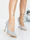 Pantofi Stiletto 5DC28 SILVER | MEI