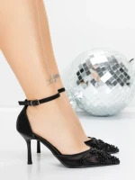 Pantofi Stiletto 5GZ88 BLACK | MEI