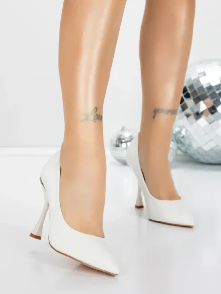 Pantofi Stiletto 5XKK79 WHITE | MEI