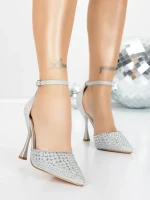 Pantofi Stiletto 5XKK80 SILVER | MEI