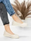 Balerini Dama din piele naturala 6651 CREAM | ADVANCER