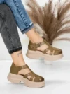 Sandale Dama din piele naturala 10668 KHAKI | ADVANCER