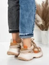 Pantofi Sport Dama din piele naturala HY3332 KHAKI-APRICOT | ADVANCER