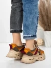 Pantofi Sport Dama din piele naturala HY2986 APRICOT-WINE | FRANCO GERARDO