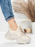 Pantofi Sport Dama din piele naturala 918-1 CHAMPAGNE | FRANCO GERARDO