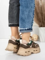 Pantofi Sport Dama din piele naturala HY2926-1 GREEN | FRANCO GERARDO