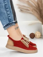 Pantofi Sport Dama din piele naturala 2535 RED | FRANCO GERARDO