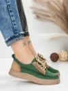 Pantofi Sport Dama din piele naturala 2535 GREEN | FRANCO GERARDO