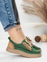 Pantofi Sport Dama din piele naturala 2535 GREEN | FRANCO GERARDO