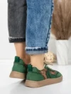 Pantofi Sport Dama din piele naturala 2536 GREEN | FRANCO GERARDO