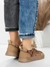 Pantofi Sport Dama din piele naturala 2536 KHAKI | FRANCO GERARDO