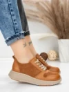 Pantofi Sport Dama din piele naturala 16-2 BROWN | FRANCO GERARDO