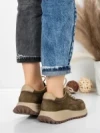 Pantofi Sport Dama din piele naturala 88022 KHAKI | FRANCO GERARDO