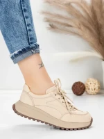 Pantofi Sport Dama din piele naturala 88022 APRICOT | FRANCO GERARDO