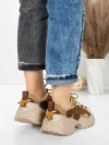Pantofi Sport Dama din piele naturala 7110 COFFEE-CREAM | FRANCO GERARDO