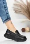 Pantofi Casual Dama din piele naturala 16-7 BLACK | FRANCO GERARDO