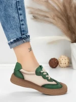 Pantofi Sport Dama din piele naturala 65852 GREEN | FRANCO GERARDO