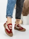 Pantofi Sport Dama din piele naturala 65852 RED | FRANCO GERARDO