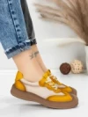 Pantofi Sport Dama din piele naturala 65852 YELLOW | FRANCO GERARDO