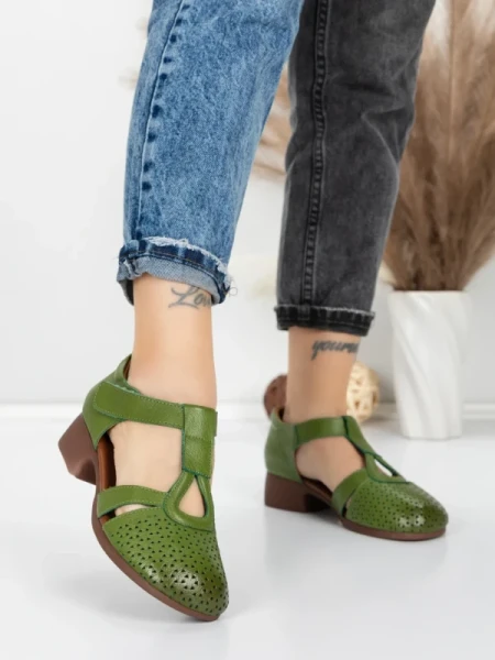 Sandale Dama din piele naturala 1171 GREEN | FORMATIONE