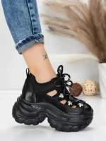 Pantofi Sport Dama cu Platforma 0897-33 BLACK | MEI
