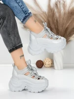Pantofi Sport Dama cu Platforma 0897-33 SILVER | MEI