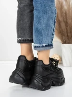 Pantofi Sport Dama cu Platforma 0897-36 BLACK | MEI
