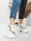 Pantofi Sport Dama cu Platforma 0897-36 WHITE | MEI