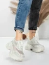 Pantofi Sport Dama cu Platforma 6968-1 WHITE | MEI