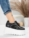 Pantofi Sport Dama cu Platforma 6208-29 BLACK | MEI