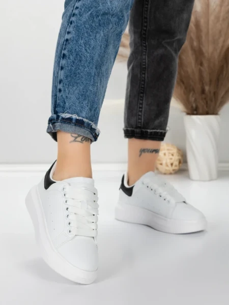 Sneakers Dama BF55 WHITE-BLACK | MEI