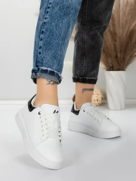 Sneakers Dama 2307 WHITE-BLACK | MEI