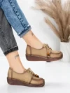 Pantofi Casual Dama din piele naturala 2553 APRICOT | FORMATIONE