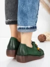 Pantofi Casual Dama din piele naturala 2553 GREEN | FORMATIONE