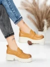 Pantofi Casual Dama din piele naturala 10828 YELLOW | FORMATIONE