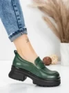Pantofi Casual Dama din piele naturala 10828 GREEN | FORMATIONE
