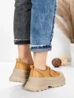 Pantofi Sport Dama din piele naturala 6806 YELLOW | ADVANCER