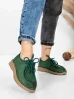Pantofi Casual Dama din piele naturala 8887 GREEN | FORMATIONE
