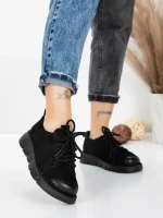 Pantofi Casual Dama din piele naturala 556 BLACK | FORMATIONE