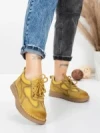 Pantofi Casual Dama din piele naturala 886 YELLOW | FRANCO GERARDO