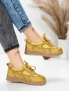 Pantofi Casual Dama din piele naturala 886 YELLOW | FRANCO GERARDO