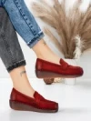 Pantofi Casual Dama din piele naturala 2557 RED | FORMATIONE