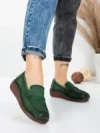 Pantofi Casual Dama din piele naturala 2557 GREEN | FORMATIONE