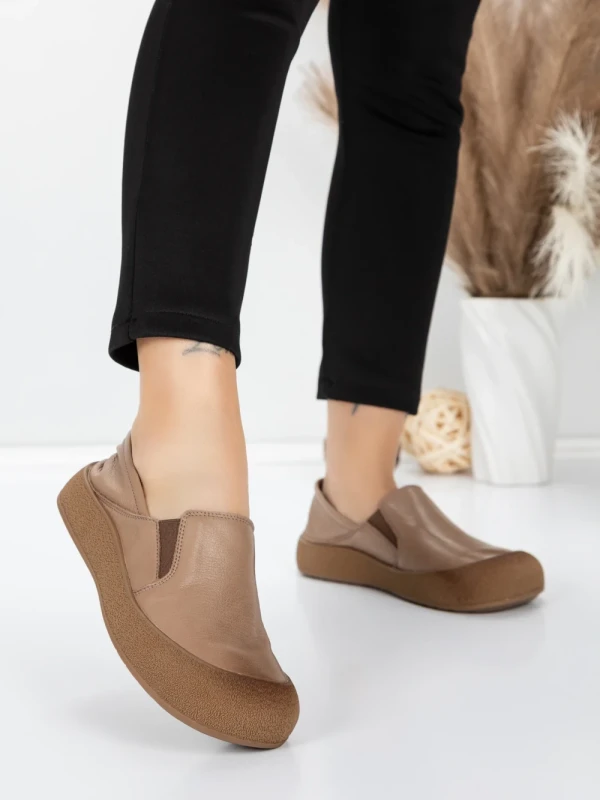 Pantofi Casual Dama din piele naturala 665 APRICOT | ADVANCER