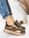 Pantofi Sport Dama din piele naturala 10018 KHAKI | FRANCO GERARDO